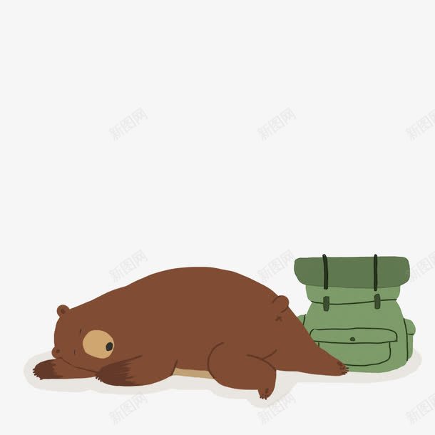 累到倒下的熊png免抠素材_新图网 https://ixintu.com  累瘫 卡通 可爱 熊 疲累 累 累瘫 辛苦