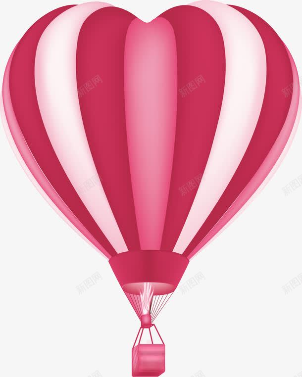 红白条纹热气球png免抠素材_新图网 https://ixintu.com 手绘 条纹 热气球 红白