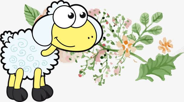 卡通小绵羊图案png免抠素材_新图网 https://ixintu.com 动物 卡通 小绵羊 小羊 手绘动物