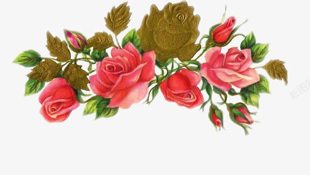 唯美鲜花边框png免抠素材_新图网 https://ixintu.com 手绘花朵 抽象花朵 鲜花 鲜花图案 鲜花图片 鲜花海报 鲜花海报背景