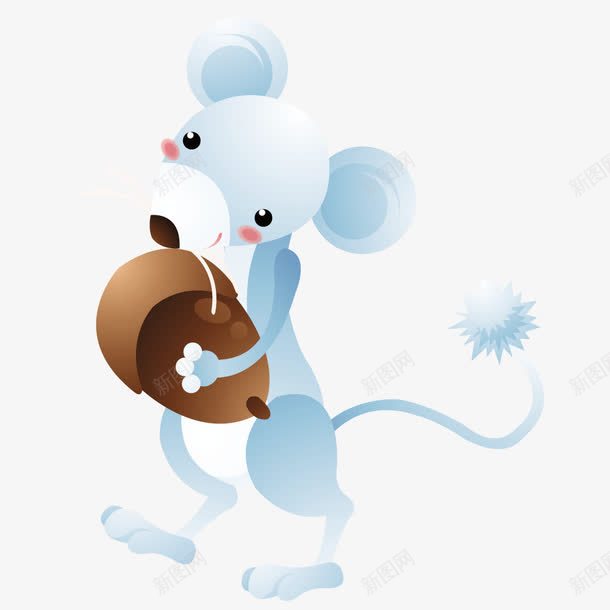 抱着松子的老鼠png免抠素材_新图网 https://ixintu.com 动物 卡通 松子 老鼠