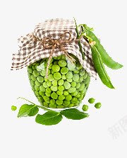 好吃的豆子png免抠素材_新图网 https://ixintu.com 玻璃瓶 绿色 豆子 豆类 豌豆