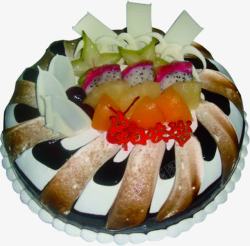 欧式水果蛋糕螺旋水果蛋糕欧式花纹高清图片