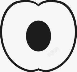 剖开的洋葱黄桃剖开矢量图图标高清图片