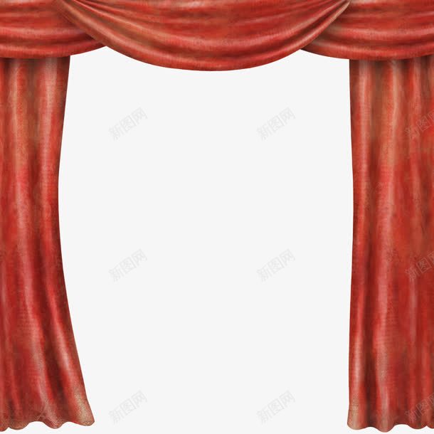 红色古典窗帘png免抠素材_新图网 https://ixintu.com 古典 窗帘 红色