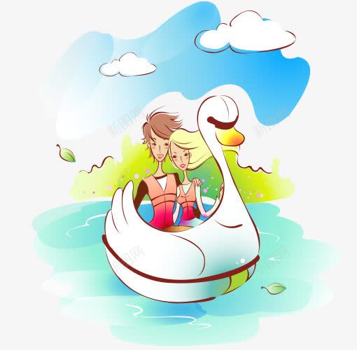 划船的情侣png免抠素材_新图网 https://ixintu.com 划船 卡通 小船 手绘 拥抱情侣 约会