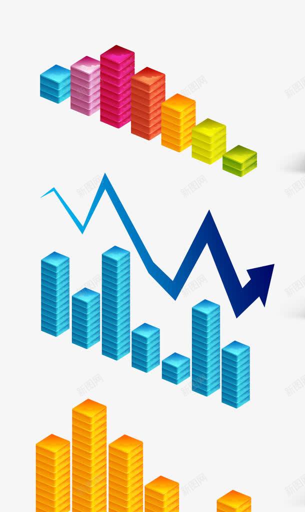 彩色柱形图png免抠素材_新图网 https://ixintu.com PPT元素 彩色 柱形图 柱状图