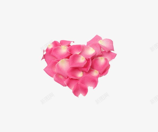 粉色玫瑰花瓣爱心png免抠素材_新图网 https://ixintu.com 爱心 玫瑰 粉色 花瓣 装饰