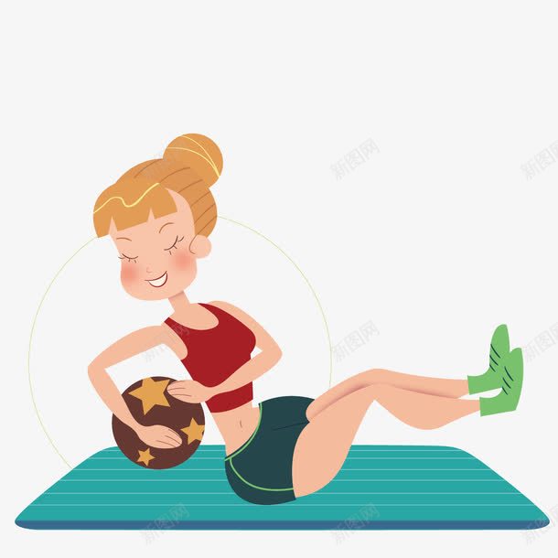 瑜伽垫png免抠素材_新图网 https://ixintu.com 平衡 球 蓝色 锻炼