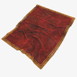 红色复古北欧地毯素材