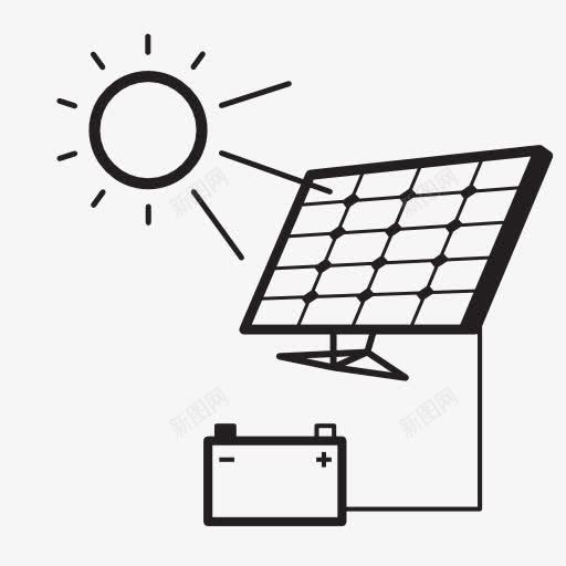 绿色太阳能电池png免抠素材_新图网 https://ixintu.com 电池