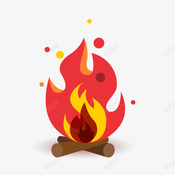 红色火堆火焰png免抠素材_新图网 https://ixintu.com 卡通火堆 火堆元素 红色火堆 红色火焰 背景装饰