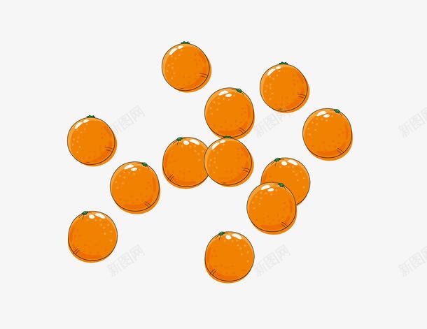 金橘元素png免抠素材_新图网 https://ixintu.com 卡通 小橘子 水果 蜜橘 金橘