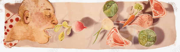 手绘人物蔬菜图案psd免抠素材_新图网 https://ixintu.com 创意设计 可爱卡片 手绘插画