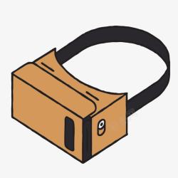 咖啡色VR眼镜素材