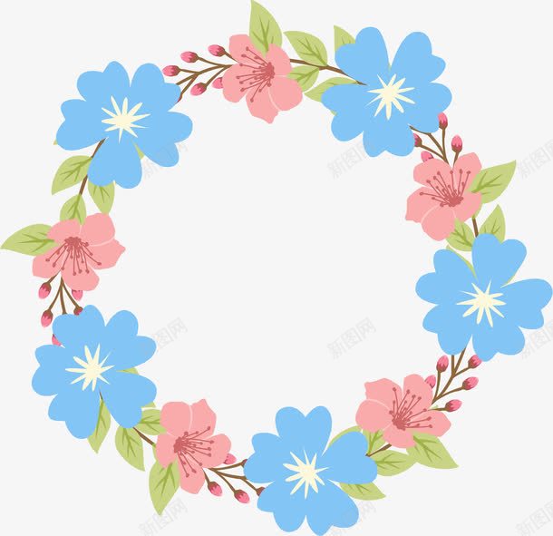 花png免抠素材_新图网 https://ixintu.com 花圈 花纹 装饰品