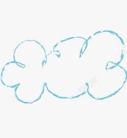 可爱卡通手绘云朵素材