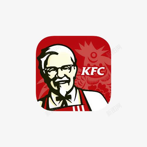 中国红鸡底纹肯德基老爷爷标志图标png_新图网 https://ixintu.com KFC LOGO 中国红 标志 美食 老爷爷 肯德基 肯德基标志 鸡