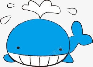 卡通蓝色鲸鱼png免抠素材_新图网 https://ixintu.com 卡通 可爱 蓝色 鲸鱼