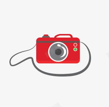 红色相机png免抠素材_新图网 https://ixintu.com 拍照 摄影 照相机