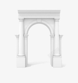 白色拱门素材