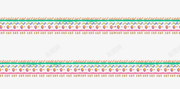 彩色花纹标题png免抠素材_新图网 https://ixintu.com 卡通分割线 卡通花纹 标题 背景装饰