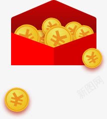 红色钱包元素png免抠素材_新图网 https://ixintu.com 元素 红色 钱包