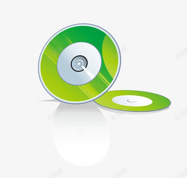 绿色的光盘png免抠素材_新图网 https://ixintu.com 光盘 光碟 卡通手绘 影像 绿色