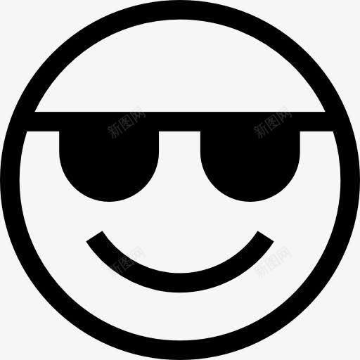 太阳镜图标png_新图网 https://ixintu.com 人界面 太阳镜 感情 表情 表情符号 表意文字 面孔