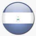 尼加拉瓜国旗国圆形世界旗素材