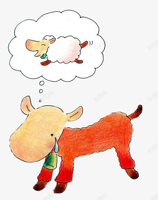 蜡笔彩绘动物png免抠素材_新图网 https://ixintu.com 动物 动物彩绘 大牛 小羊 彩绘 彩色彩绘 蜡笔 蜡笔线条