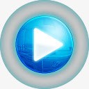 酷蓝播放器按钮图标png_新图网 https://ixintu.com 酷蓝播放器按钮图标