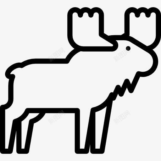 Moose图标png_新图网 https://ixintu.com 动物 动物园 动物王国 哺乳动物 野生动物 驼鹿