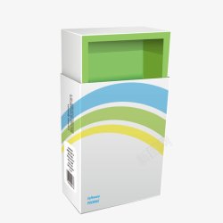绿色科技产品包装盒矢量图素材