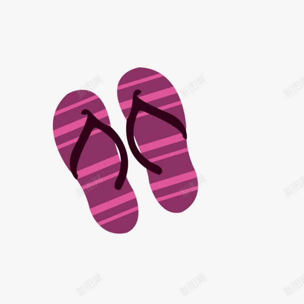 一双紫色拖鞋png免抠素材_新图网 https://ixintu.com 拖鞋 日用 矢量拖鞋 紫色 紫色拖鞋