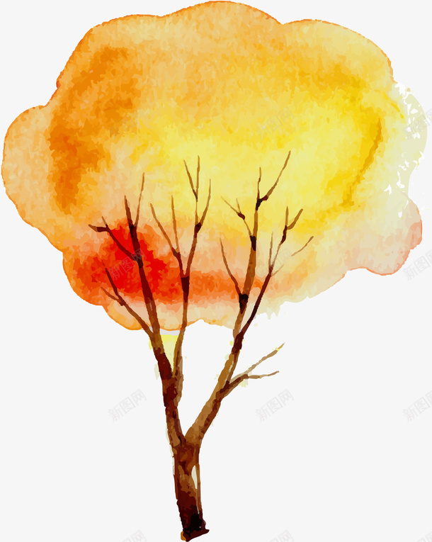 水彩的大树png免抠素材_新图网 https://ixintu.com png图形 png装饰 大树 手绘 水彩 装饰