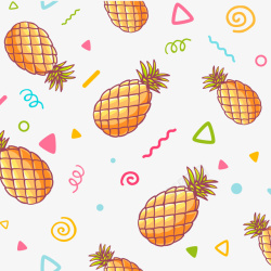 菠萝海报装饰背景矢量图素材
