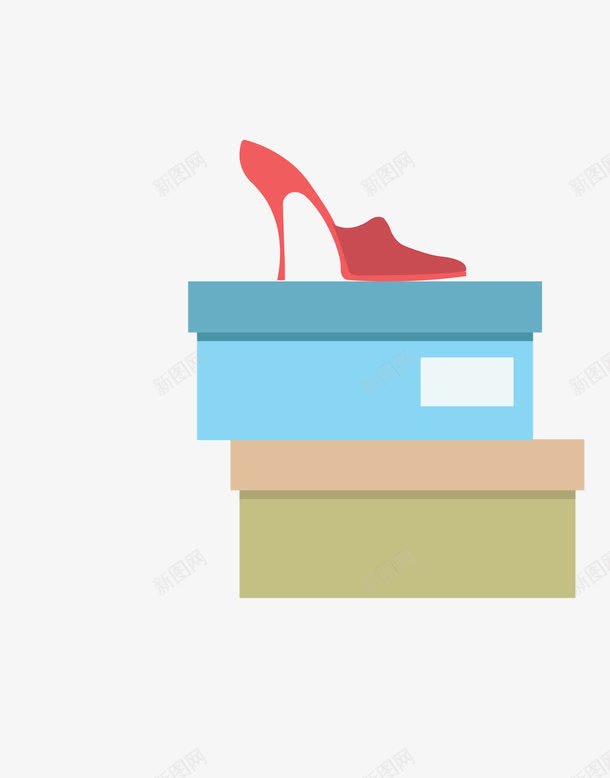 彩色女士高跟鞋鞋盒png免抠素材_新图网 https://ixintu.com 女士 彩色高跟鞋 矢量高跟鞋 鞋盒 高跟鞋