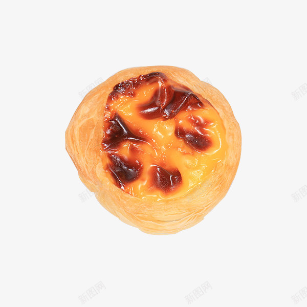 一个蛋挞png免抠素材_新图网 https://ixintu.com 下午茶 产品实物 小吃 西点
