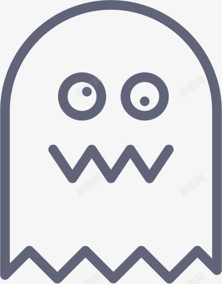 鬼OutlineSmashiconspng免抠素材_新图网 https://ixintu.com Ghost Pacman 鬼