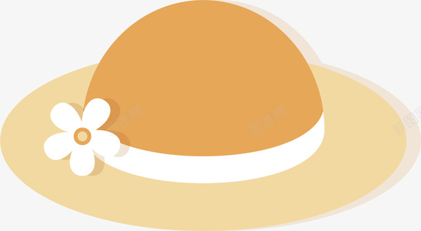 橙黄色帽子矢量图ai免抠素材_新图网 https://ixintu.com 女款 帽子 时尚 橙黄色 流行 白色丝带 矢量图