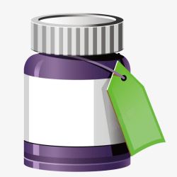 紫色塑料药瓶素材