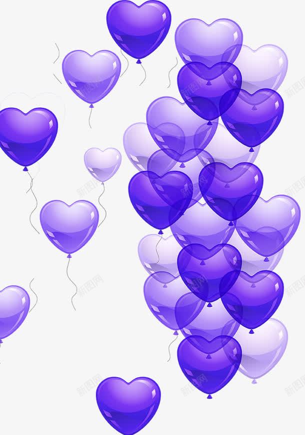 紫色半透明心形气球png免抠素材_新图网 https://ixintu.com 半透明气球 气球 气球装饰 漂浮气球 紫色气球