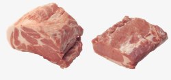 两块生猪肉素材
