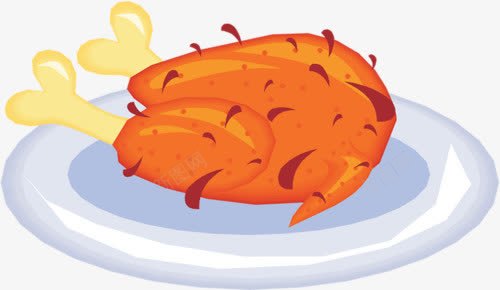 鸡肉食物png免抠素材_新图网 https://ixintu.com 卡通 烤鸡 美食 鸡肉