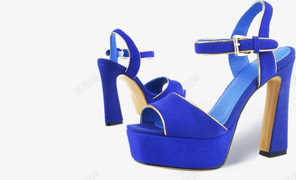 蓝色高跟鞋凉鞋电商png免抠素材_新图网 https://ixintu.com 凉鞋 蓝色 高跟鞋