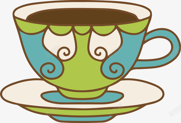 手绘咖啡下午茶矢量图ai免抠素材_新图网 https://ixintu.com 下午茶 创意 卡通 可爱 咖啡 彩色图 手绘图 简单 矢量图