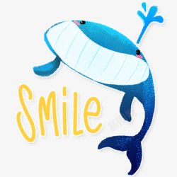微笑的鲸鱼素材
