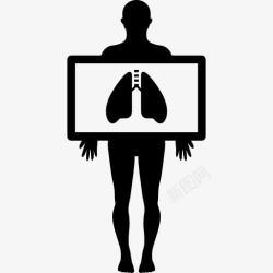 人肋骨肋骨X射线图标高清图片