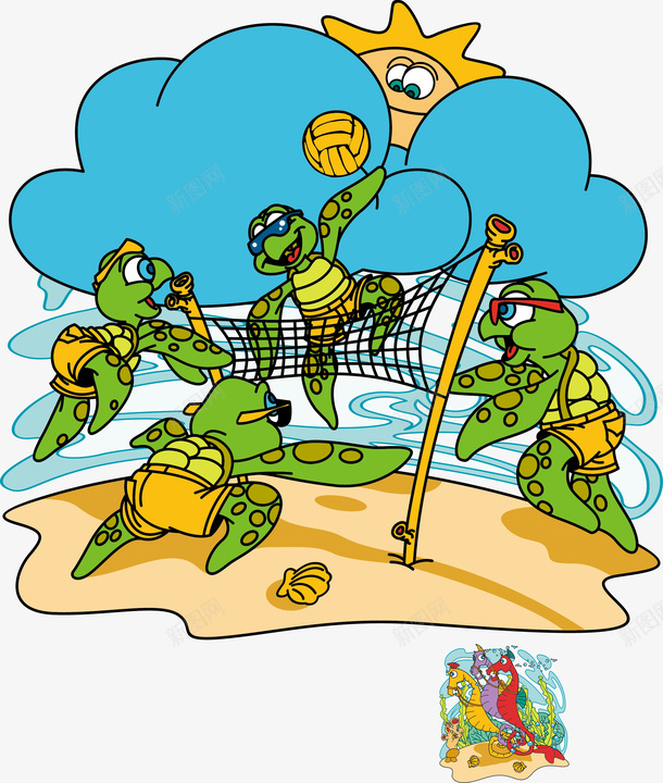 卡通沙塘玩排球的乌龟矢量图eps免抠素材_新图网 https://ixintu.com 卡通沙塘玩排球的乌龟 卡通沙塘玩排球的乌龟矢量图 沙塘玩排球的乌龟矢量 矢量卡通沙塘玩排球的乌龟 矢量图